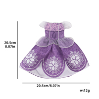 Nouvelle robe violette au design moderne, adaptée aux vêtements de poupée de 14 pouces, vêtements longs pour poupée