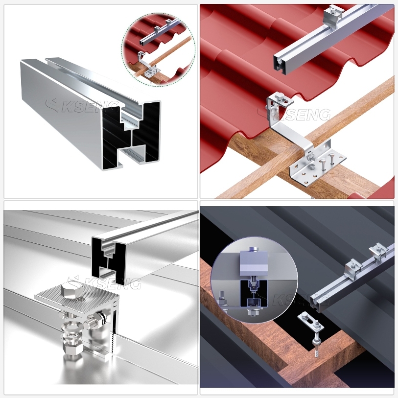 Easy Installation Solar Mounting System Roof & Ground PV Photovoltaic Accessories with Aluminum Solar Mounting Rail · image 4
