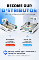 Imprimante 3D grand format professionnelle Mingda AD-F6 Pro à changement automatique de 6 couleurs pour enseignes et présentoirs publicitaires