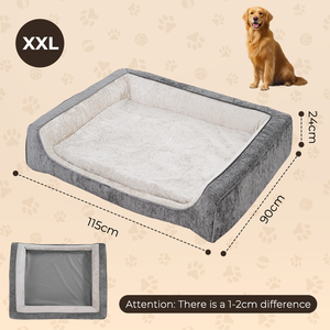 Soft <b>Pet</b> Bed Rectangle Dog Bed Raised Bolster Non Slip Cat Bed <b>Mat</b> for Indoor Use - Product Image 1