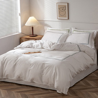Ensemble de literie d'hôtel de luxe, 100% coton, housse de couette brodée, linge de lit pour l'hôtellerie, fabricant OEM ODM