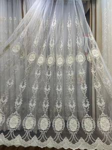 <span class=keywords><strong>2025</strong></span> sang trọng mới phong cách Châu Âu rèm cửa cho phòng khách phòng ngủ Hai Lớp vải tuyn gạc lãng phí thêu cửa sổ màn hình - Product Image 5