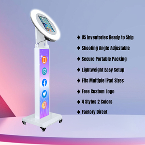 Nguồn cung cấp bên <span class=keywords><strong>iPad</strong></span> Photo Booth với vòng ánh sáng 11 inch 12.9 inch Photo Booth Shell <span class=keywords><strong>iPad</strong></span> Photo Booth đứng cho các sự kiện đám cưới - Product Image 6