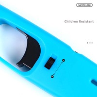 Briquet électronique en plastique personnalisé DQ6046 avec logo, rechargeable au butane, durable pour la cuisine, le barbecue et le camping