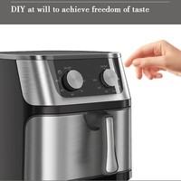 Friteuse à air électrique moderne sans huile avec protection contre la surchauffe, multifonction (rôtir, cuire, déshydrater), capacité 10L, norme américaine