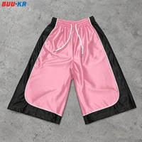 Pantalon Capri Cropped Colorblock Y2K pour Homme Buker, 3/4, Sportif, Ample, en Polyester, pour le Basketball