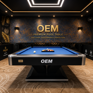 Luxury Tournament American <b>Pool</b> <b>Table</b> Solid Plywood Real Leather Pockets System Slate Bed Home OEM ODM Factory Direct Service - Product Image 1