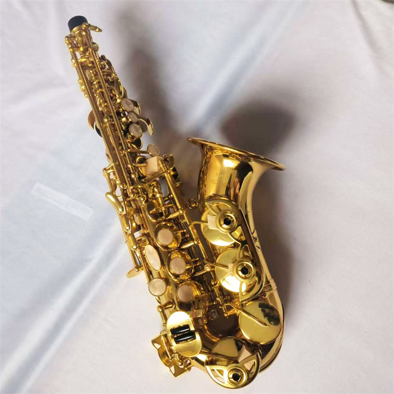 Bend Bell Soprano Saxophone, Gold Lacquer - Jinbao SSC-310
