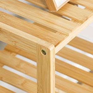 Modern 3-Tier Bamboo Storage Shelf <b>Freestanding</b> Shelving <b>Unit</b> for Bathroom Balcony & <b>Kitchen</b> - Product Image 6
