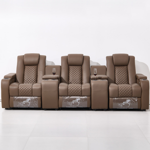 Hotel de cuero italiano, muebles de oficina, sofá reclinable eléctrico de 3 plazas importado de lujo, proveedor de sofás para sala de estar de <span class=keywords><strong>cine</strong></span> en casa - Product Image 5
