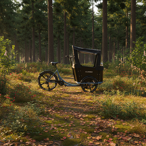 Vélo <span class=keywords><strong>cargo</strong></span> familial néerlandais à 3 roues, moteur arrière 250W, cadre en acier, batterie lithium électrique 36V 15Ah, capacité de charge 150kg, porte-bagages arrière - Product Image 2