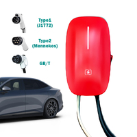 Nouvelle borne de recharge pour véhicules électriques intelligente 240V, Wi-Fi, câblée, intérieure/extérieure, station de recharge, contrôle par application, RFID, voitures électriques, sortie 7KW, 400V
