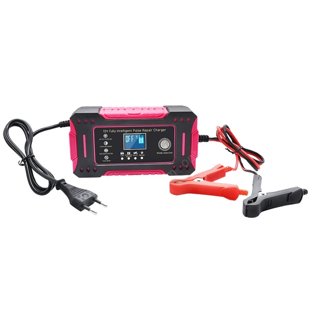 Universal Automatic LCD Smart Pulse Repair Mode Trickle Car Battery Charger 12V 24V for GEL AGM Lead Acid Battery Charging