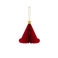 Chapeau de Père Noël en papier nid d'abeille 3D, décorations suspendues de Noël, écologiques et réutilisables pour l'arbre de Noël, la maison, les fêtes, les boîtes cadeaux