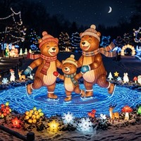 Decoración de Faroles con Animales de Dibujos Animados para Parques de Diversiones, Navidad, Uso Interior/Exterior, Espectáculo de Luces para Parques Temáticos