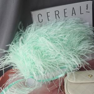 ขอบผ้าตกแต่งขนนกกระจอกเทศสำหรับงาน DIY อุปกรณ์ตกแต่งเสื้อผ้า ขนาด 10-15 ซม. แถบผ้าตกแต่งสำหรับงานแต่งงาน กระโปรงเต้นลาติน ปลายแขนเสื้อ - Product Image 5