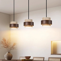 Art moderne simple Huangdongshi lustre de chevet en bois massif petite personnalité créativité pour Restaurant Bar Ji Jifeng Design