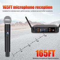 4-Kanal-System, Handgehaltenes Kabelloses Funkgerät mit Automatischer Verbindung, 160 Fuß Reichweite, für Karaoke, Hochzeiten, DJ-Partys, Präsentationen, Kirchen
