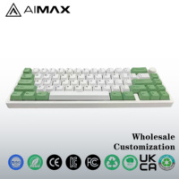 66 Tombol 2.4G+USB+BT Keyboard Nirkabel yang Dapat Diprogram, ABS Tahan Lama dengan Nuansa Mekanik, Keyboard Mini 60 Persen, Tiga Keyboard Gaming