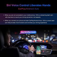 Caméra de tableau de bord 4K personnalisée de 10,26 pouces avec écran IPS, Carplay, Android Auto, double objectif, étanche, caméra de recul intégrée, WIFI, FM, AUX