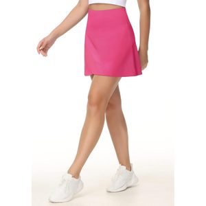 Jupe de tennis pour femme FOXA à taille haute, asymétrique, plissée, avec ourlet croisé et short intégré, séchage rapide - Product Image 5