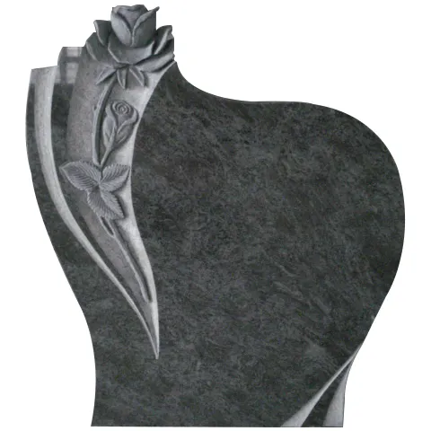 ローズグレイブストーンヨーロピアンスタイルの墓石を備えた高品質の黒の直立した墓石