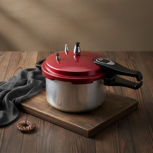 Autocuiseur Électrique et Compatible Induction 5 <span class=keywords><strong>Litres</strong></span> avec Couvercle Rouge, Idéal pour la Maison, Marmite à Soupe et Cuiseur à Riz en Aluminium - Product Image 3