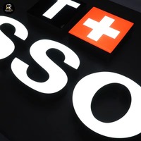 Letras Iluminadas de Aluminio LED Personalizadas, sin Marco, de Acero Inoxidable, Estilo Americano, Iluminación Frontal, de una Sola Cara, Impermeables IP65, Decorativas