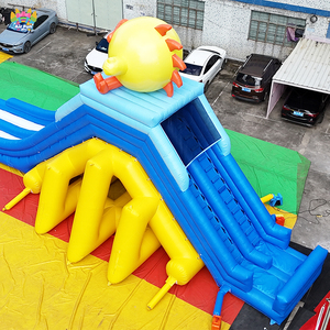 AIRFUNPRO Aire de jeux pour enfants, parc d'attractions, grand toboggan aquatique gonflable d'extérieur, matériau PVC, écologique, utilisation mobile commerciale sur le sol - Product Image 3