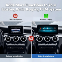 Autoradio Android BQCC 12,3 pouces avec Carplay, écran partagé, lecteur multimédia pour tableau de bord, pour Mercedes Benz Classe C GLC 2015-2018 NTG5.0