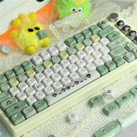 Genshin Impact Wendy Keycaps Profil M-OA Durable PBT Dye Subbed Keycap pour 61/64/65/68/104/108 Mx Switch Mechanical Keyboard