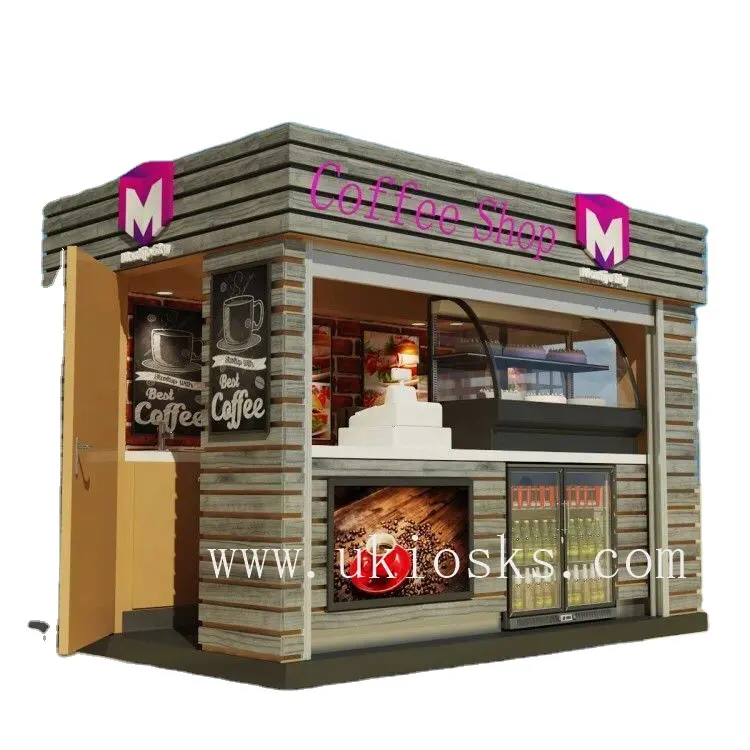 Подвижный 3 м на 2 м наружный кофейный магазин, мобильный киоск для продажи еды