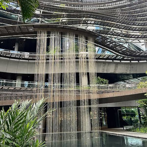 Водяная занавеска для наружного коммерческого украшения стены из нержавеющей стали светодиодные фонари Крытый искусственный водопад дождь фонтан - Product Image 5