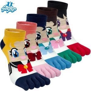 جوارب نسائية مضحكة مانعة للانزلاق بخمسة أصابع جوارب منخفضة القطع بأصابع كرتونية جوارب كاحل للركض قطنية للبيع - Product Image 2