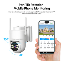 Caméra de sécurité solaire PTZ 4G 3MP OEM ODM avec plaque solaire, vision nocturne couleur AOV, surveillance extérieure sans fil pour la maison