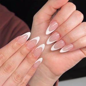 <span class=keywords><strong>Ongles</strong></span> artificiels de luxe faits à la main à presser, avec strass, en <span class=keywords><strong>acrylique</strong></span>, à couverture complète, avec <span class=keywords><strong>kit</strong></span> de pose - Product Image 3