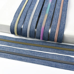 Meetee ZA481 5 # Accessoires de Couture Couture Zipper Tape Sac Vêtement Nylon Fermetures Éclair <span class=keywords><strong>Au</strong></span> Mètre Sac À Main Bobine <span class=keywords><strong>Plastique</strong></span> Zips Kit De Réparation - Product Image 4