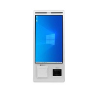 Terminal de paiement en libre-service intérieur à écran tactile XTD 15,6 pouces avec lecteur de codes-barres SDK, terminal sur pied 21,5 pouces, Intel Core i5