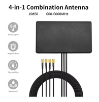 Antena Combinada 4G LTE 5G WiFi GPS 2.4Ghz, Antena para Router de Exterior con Carcasa Impermeable, Alta Ganancia, SMA 1m 3m Fakra