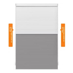 Moderna perlina a doppio tiro giorno <span class=keywords><strong>notte</strong></span> oscurante tenda a nido d'ape bandiera elettrica alzando sfumature di organo per camera da letto e studio per alberghi - Product Image 1