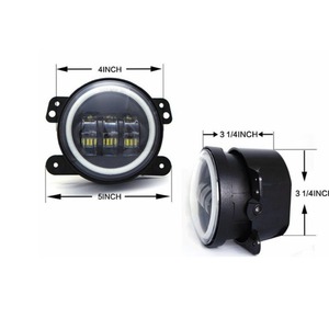 Jiaxingsheng - Faro Antiniebla LED de 4 Pulgadas, 6000 Lm, 55W, con Anillo Halo para Jeep Wrangler, Motocicleta Harley - Product Image 3