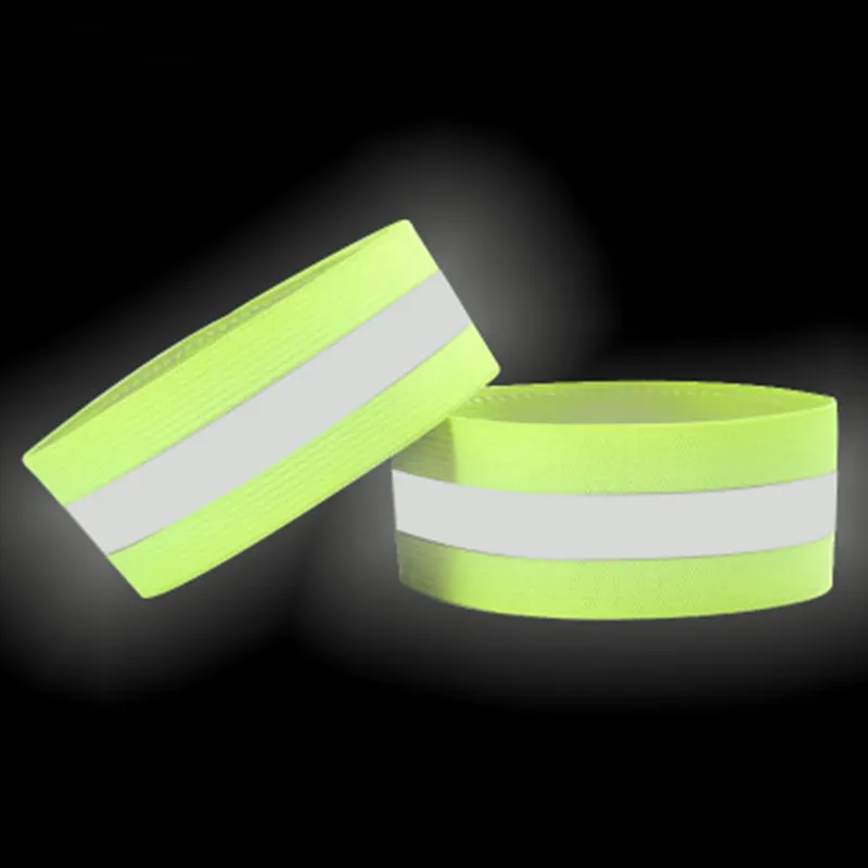 High Visibility Dual Reflex Armband In Night Bracelet Boys Hand Arm Bands Athlete Safety Reflective Wristband With Logo Custom