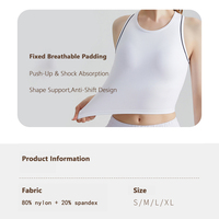FH Ventilate Nouveau Design Été Haute Performance Color Block Gilet de Sport Femme Sans Manches Antichoc Fitness Yoga