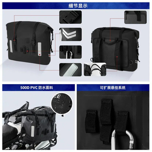Bolsa trasera de protección para motocicleta 2024, bolsa de <span class=keywords><strong>herramientas</strong></span> de almacenamiento de gran capacidad, bolsa impermeable para SILLÍN de motocicleta - Product Image 2