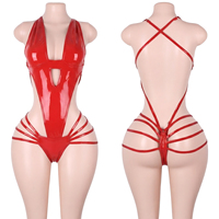 Vêtements de danse exotiques en cuir verni, shorts à lacets, bodys, sous-vêtements de pole dance, vêtements de performance de qualité pour service de bouteilles en club