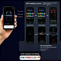 Lunettes LED RGB rechargeables à commande par application, en ABS/Silicone, avec texte personnalisé, lumière dynamique, durables, pour fêtes intérieures/extérieures