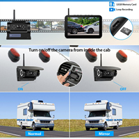 Caméra DVR sans fil magnétique 4x 1080P à charge solaire avec moniteur BSD 10'' pour camion/bus/camping-car/remorque/chariot élévateur
