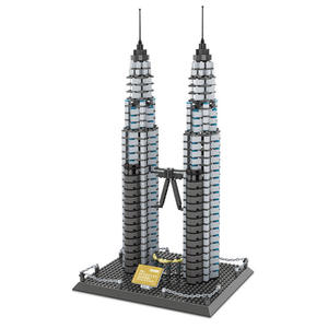 OEM ABS <b>Plastic</b> Building <b>Blocks</b> Petronas Twin Towers Model 1:1 Scale 5-Piece Creative Toy Gift for Architecture Enthusiasts - Product Image 5
