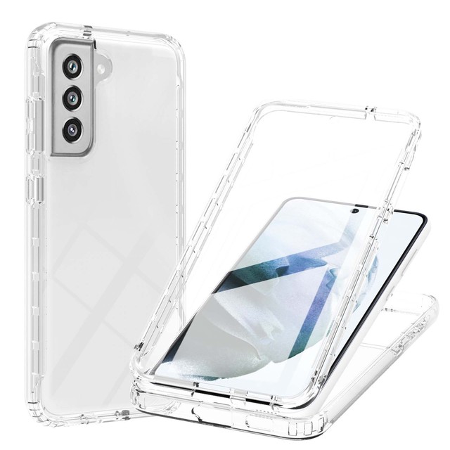 360 Full Clear Case for Galaxy S21U A32 A52 A21 Cases Shockproof TPU Bumper Flexible Phone Cases S21+ Plus