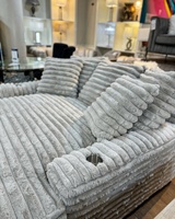 PZ HOME Canapé d'Angle de Luxe en Forme de L Très Douillet avec Méridienne pour Salon en Tissu Velours Côtelé Doux